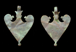 Roman Cavalry, Heart-shaped Harness Pendent, ca 1st-2nd Cent